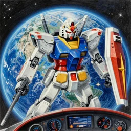 a breathtaking 3 d pencil drawing of an incommensurable, malevolent vince mcmahon, king of capitalism, piloting a gundam,, approaching earth, light bends to it, saturated colors, digital art, catalogue raisonne, autodesk maya, cinema 4 d, hyperrealism, ultra detailed, hyper luxurious, cockpit view, multiple perspectives