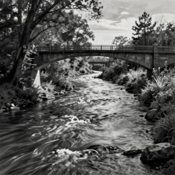 The Buffalo River in the style of Picasso