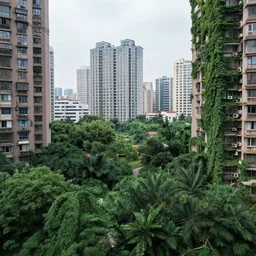 chinese overgrown city