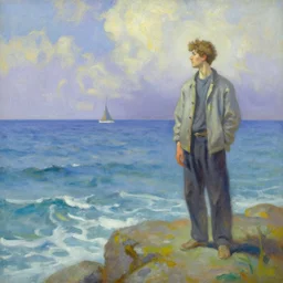 ocean by thomas kinkade and greg rutkowski