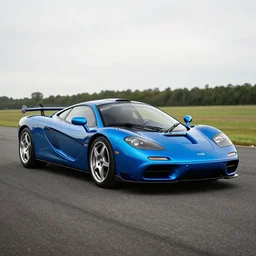 blue mclaren f1, 4k,