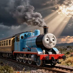 jeff bezos as a train in thomas the tank engine