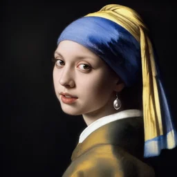 a portrait of a very beautiful goddess with halo behind her head, seductively looking in front, Asian beautiful aesthetic face, in the style of Caravaggio and Vermeer, realistic, dramatic lighting