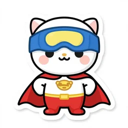 cute miss mascot prinplouf prinplouf prinplup super hero sticker art, cronobreaker, beeple game icon