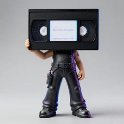 vhs glitch statue