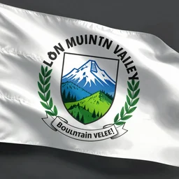 A flag representing the Salmon River mountain valley, vector graphic, vexillology, heraldry,