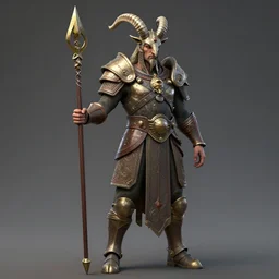 peter mohrbacher - character concept design - art of god of aries, octane render,