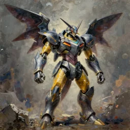 oil painting of Wargreymon