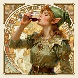 elf drinking wine. d & d. fantasy. intricate. elegant. highly detailed. digital painting. artstation. concept art. matte. sharp. focus. illustration. hearthstone. art by artgerm. art by greg rutkowski. art by alphonse mucha