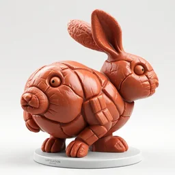 meatball sculpture of a rabbit, hiperrealism, artstation, octane render, detailed