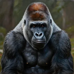 a painting of a gorilla, cinematic lighting, hyper realistic painting