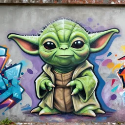 graffiti of yoda