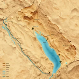 fantasy map of the desert of tears