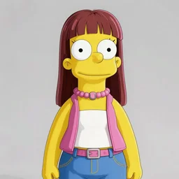 Lisa Simpson in Fury Road movie poster, borderlands 4k render
