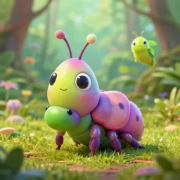 poket cute 🐛, 3 d nature sprites, unreal engine 5, octane render, detailed, cinematografic, cinema 4 d, nvidia ray tracing graphics, artstation, greg rutkowski style