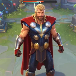 Thor as a character in the game Overwatch, gameplay footage