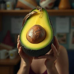 emma watson's inside an avocado, pentax k 1 0 0 0, ray tracing, professional photomanipulation, fully detailed, sarcastic