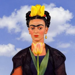 yellow tulip frida kahlo condesa plane sky cloud