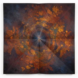 cosmic folding in spacetime by bridget riley, spooky autumnal colours