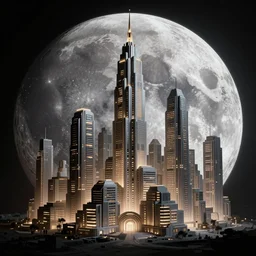 a modern city on the moon, matte painting, brutalist architecture, beautiful glowing lights, sci - fi, stunning, intricate, elegant. highly detailed, digital painting. artstation. smooth. sharp focus. illustration. art by leonardo de vinci,