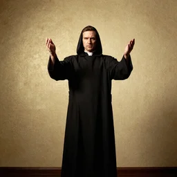 priest performing exorcism in the style of H.R Geiger, wallpaper