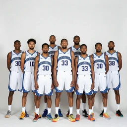 Kevin Durant playing for the Monstars, offical team photo