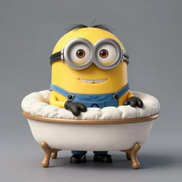 professional studio photograph of minion in bassinet, annie leibovitz, 4 k, award - winning, trending