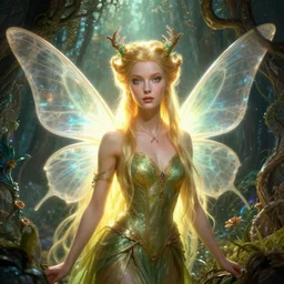 highly detailed portrait of a faerie, art by brian froud and alan lee, global illumination, radiant light, detailed and intricate environment