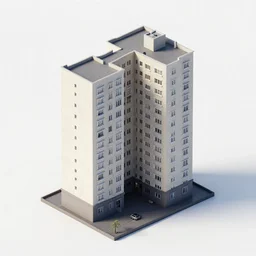 soviet apartment building building, beautiful detailed miniature, isometric, 3d render, octane unreal render, ultra realistic, studio lighting, super detailed, 4k,  simple