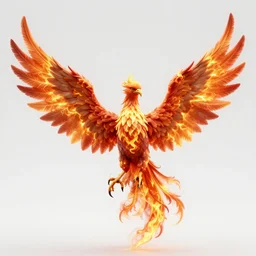 hyperdetailed image of a phoenix with its full body flaming and wings spread 8 k extremely detailed hd hyperrealism fiery extremely accurate unbelievably creepy illusionistic