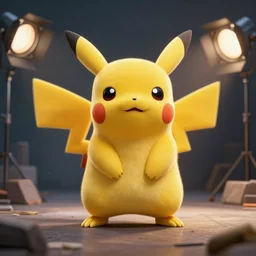 a realistic looking pikachu, unreal 5, hyperrealistic, realistic, photorealistic, dynamic lighting, highly detailed, cinematic landscape, studio landscape, studio lighting