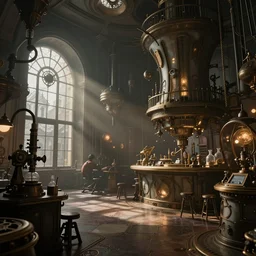 Steampunk laboratory By Konstantin Razumov, highly detailded