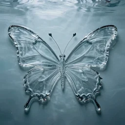 water shaped like a butterfly