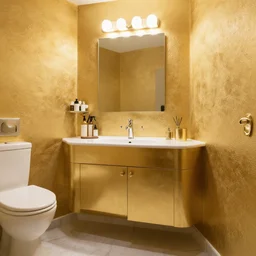 gold bathroom