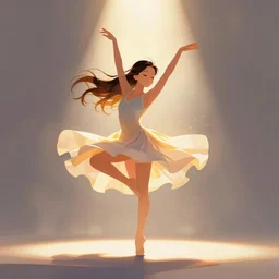 very cute girl dancing,vector art.