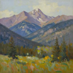 Colorado mountains landscape oil painting