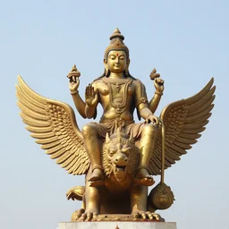 statue of vishnu riding garuda