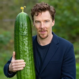 photography of picklerick, big cucumber! small face benedict cumberbatch