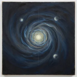 multiverse - wide acausal cooperation by wojciech siudmak, oil on canvas