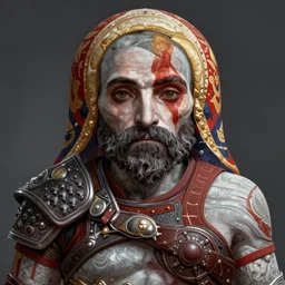 matryoshka from God of War, half body portrait, videogame cover art, highly detailed, digital painting, artstation, concept art, smooth, detailed armor, sharp focus, beautiful face, illustration, art by Artgerm and greg rutkowski and alphonse mucha