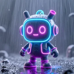 improbable neon, electric, character art made out of rain, trending on artstation, epic composition, emotional, beautiful, rendered in octane, unreal engine, depth of field, ray tracing, highly detailed, realistic