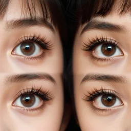 realistic photo of a a two blurred portraits with enormous eyes and very long eyelashes emitting, 8 0 ies 1 9 6 0, life magazine photo, natural colors, metropolitan museum, kodak, 8 k, very detailed, high resolution, product photo,