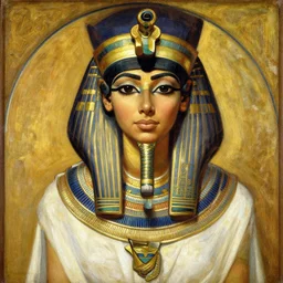 oil painting of cleopatra, queen of ancient egypt, by alphosne mucha adolf & hiremy hirschl
