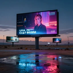 desert spaceport junction, chillwave, electronic billboards, tech noir, wet reflections, atmospheric, ambient, livia prima, greg rutkowski, edward hopper, pj crook