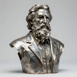 matt wilson metal sculpture of a bearded man