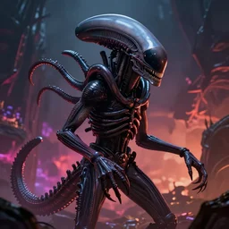a giger love dream, xenomorph inspire art, dark vibrant colors, photo pic by matte painting