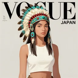 crop top, shaman mage wearing turquois indian headdress, digital concept art illustration by ilya kuvshinov and artgerm, vogue japan women's fashion beauty celebrity magazine, chanel makeup, john singer sargent, impressionist oil on canvas painting, trending on artstation, intricate