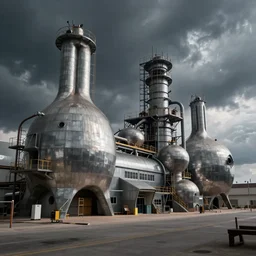 biomorphic brutalist factories, hyperrealistic digital art masterpiece, lee madgwick david ligare, dramatic moody lighting, long shot, wide angle, uhd 8 k, sharp focus