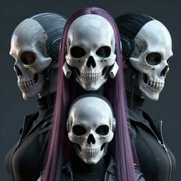 futuristic cyberpunk princess in skull mask symmetrical artwork by Tooth Wu and wlop and beeple. octane render, trending on artstation, greg rutkowski very coherent symmetrical artwork. cinematic, hyper realism, high detail, octane render, 8k