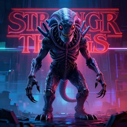say, if i only could, i'd make a deal with god,, stranger things, demogorgon, cyberwave, vector graphics, cinematic, photorealistic, artstation, highly detailed, volumetric lighting